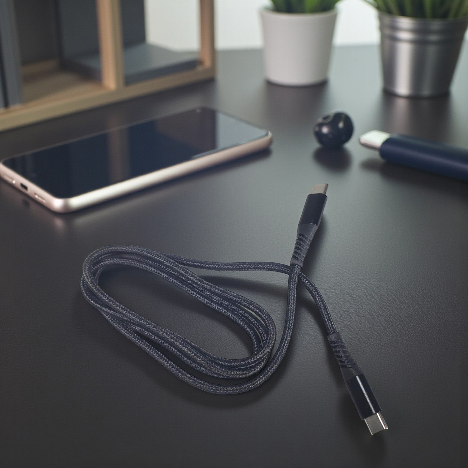 AUFU Kabel Data USB Type C to Type C Fast Charging 6A 66W 1M - KD66 Gambar produk AUFU Kabel Data USB Type C to Type C Fast Charging 6A 66W 1M - KD66