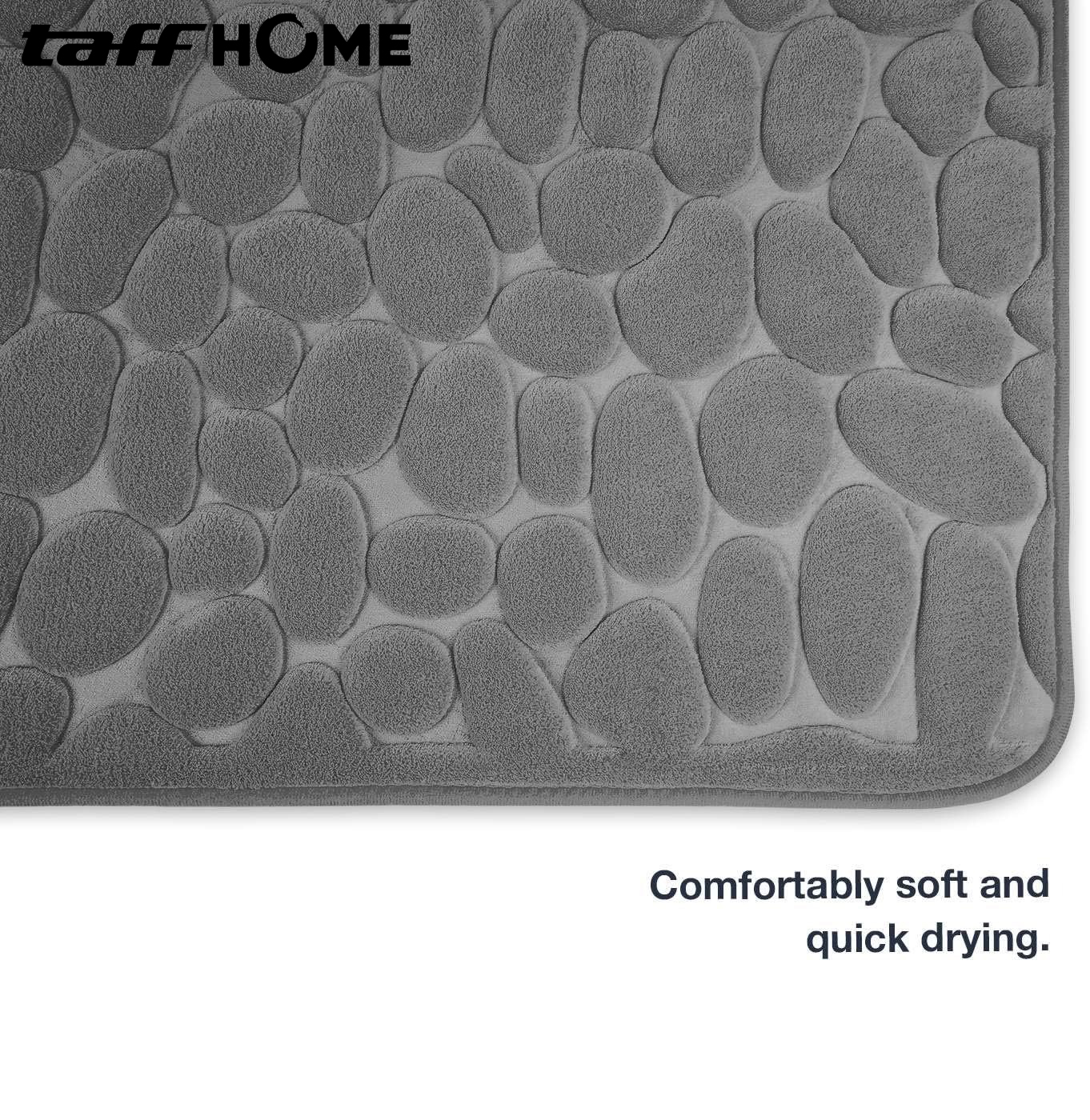 TaffHOME Keset Kamar Mandi Cobble Stone Super Absorbent 60x40cm - Jn39 Gambar produk TaffHOME Keset Kamar Mandi Cobble Stone Super Absorbent 60x40cm - Jn39