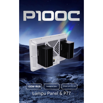 LIYADI Lampu Fotografi LED Portabel RGB Panel Light 100W 9900K - P100C Kit