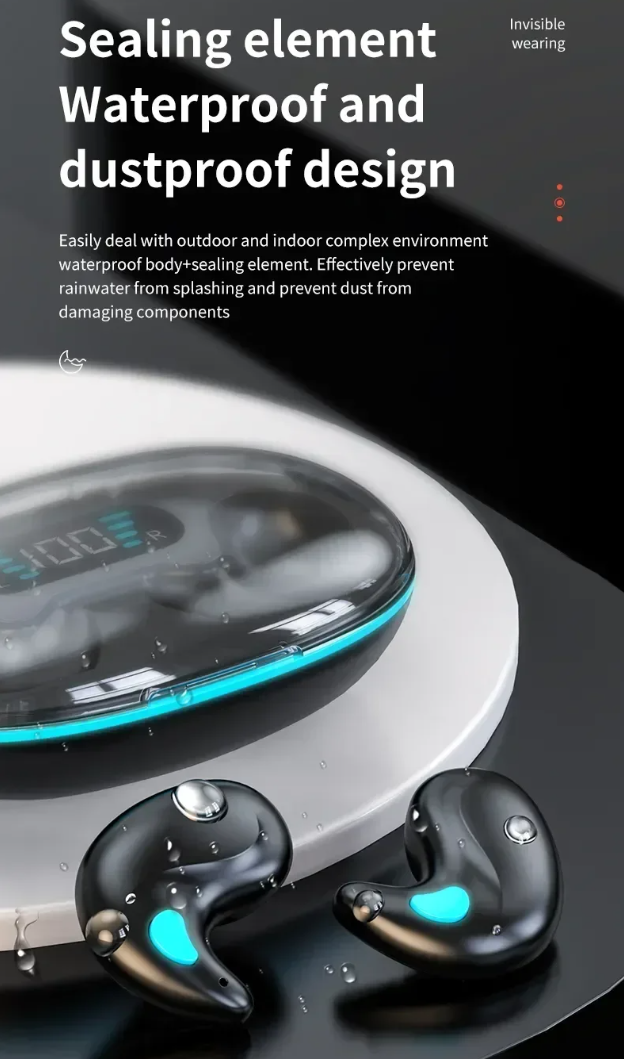 Gambar produk CHUBAN Earphone Bluetooth 5.4 TWS In Ear Ultra Thin Waterproof 150mAh - CH55