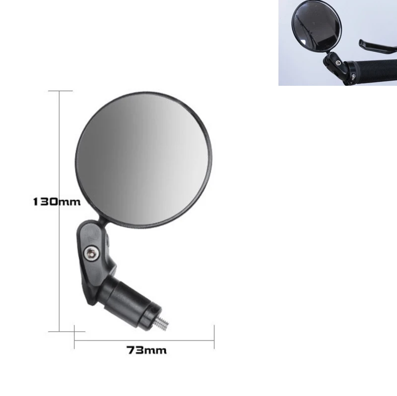 Gambar produk YOTAWA Kaca Spion Sepeda Bike Rearview Mirror Foldable Convex 1 Pair - YT05