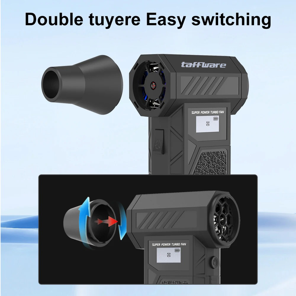 Gambar produk Taffware Air Duster Blower Mini Turbo Jet Fan 8000mAh 245W with Nozzle - C29