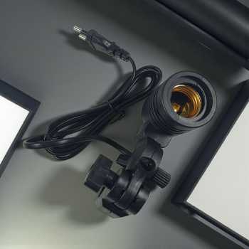 TaffSTUDIO Lamp Holder Lampu Foto Soket E27 dengan Dudukan Payung - HQ-DZ001 Gambar produk TaffSTUDIO Lamp Holder Lampu Foto Soket E27 dengan Dudukan Payung - HQ-DZ001