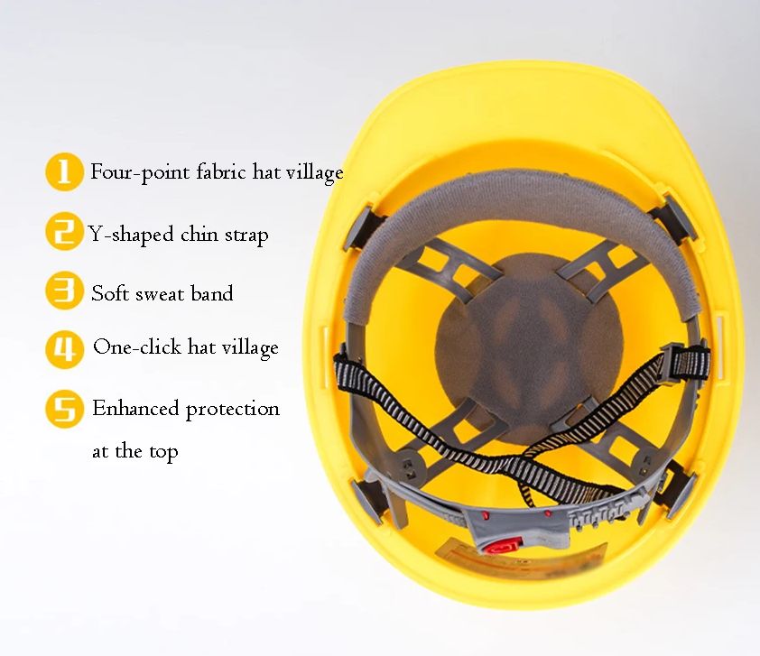 Proguard Helm Proyek Konstruksi K3 Safety Protective Cap V Shaped ABS - LM0449 Gambar produk Proguard Helm Proyek Konstruksi K3 Safety Protective Cap V Shaped ABS - LM0449