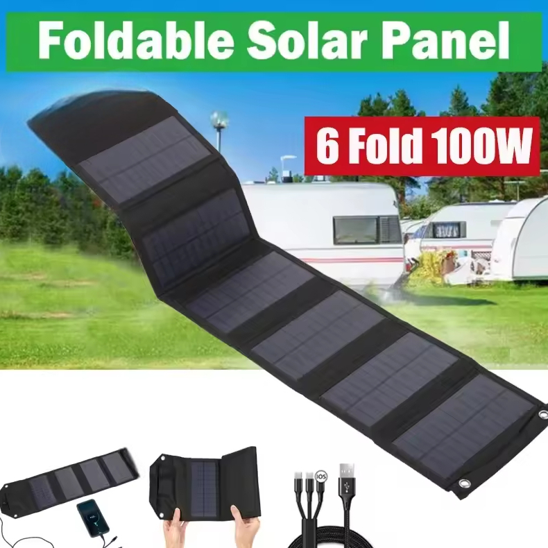 Gambar produk Luxuglow Panel Surya Solar Panel Foldable Polysilicon 6 Fold 100W - LI6