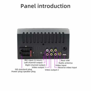 Gambar produk BQCC Head Unit Tape Mobil 2DIN Wireless CarPlay Android Auto 7 Inch - F7010C