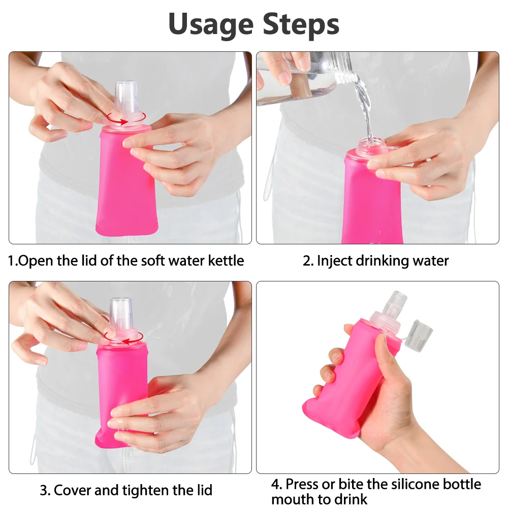 Gambar produk TaffSPORT Botol Minum Soft Flask Foldable Sport Water TPU 250ml - TF-25