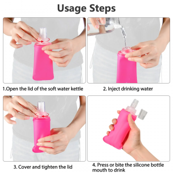 Gambar produk TaffSPORT Botol Minum Soft Flask Foldable Sport Water TPU 250ml - TF-25