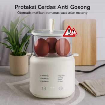 Gambar produk ONE MORE Alat Rebus Telur Elektrik 9 Slot Egg Steamer 220V - LG-803