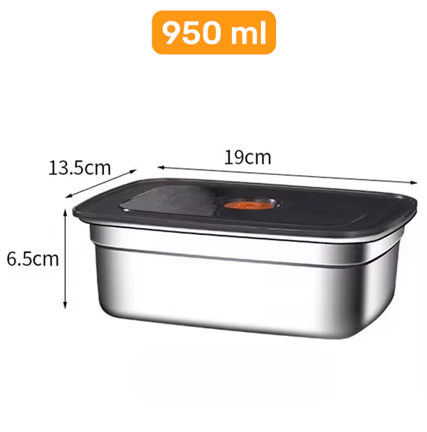 TaffHOME Kotak Makan Anti Tumpah Lunch Bento Box Stainless Steel 410 950ml - KT275 Gambar produk TaffHOME Kotak Makan Anti Tumpah Lunch Bento Box Stainless Steel 410 950ml - KT275