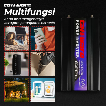 Gambar produk Taffware Power Inverter Mobil Pure Sine Wave DC 24 to AC 220V 1000W - NBQ1000