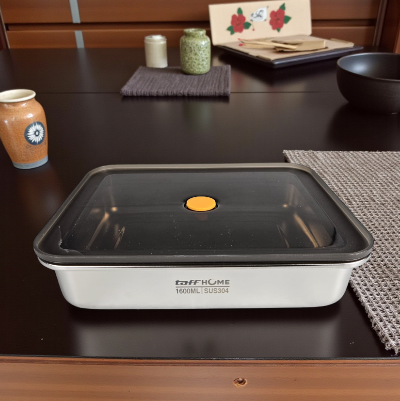 Gambar produk TaffHOME Kotak Makan Lunch Box Multifunction Stainless Steel 304 1600ml - AC-21