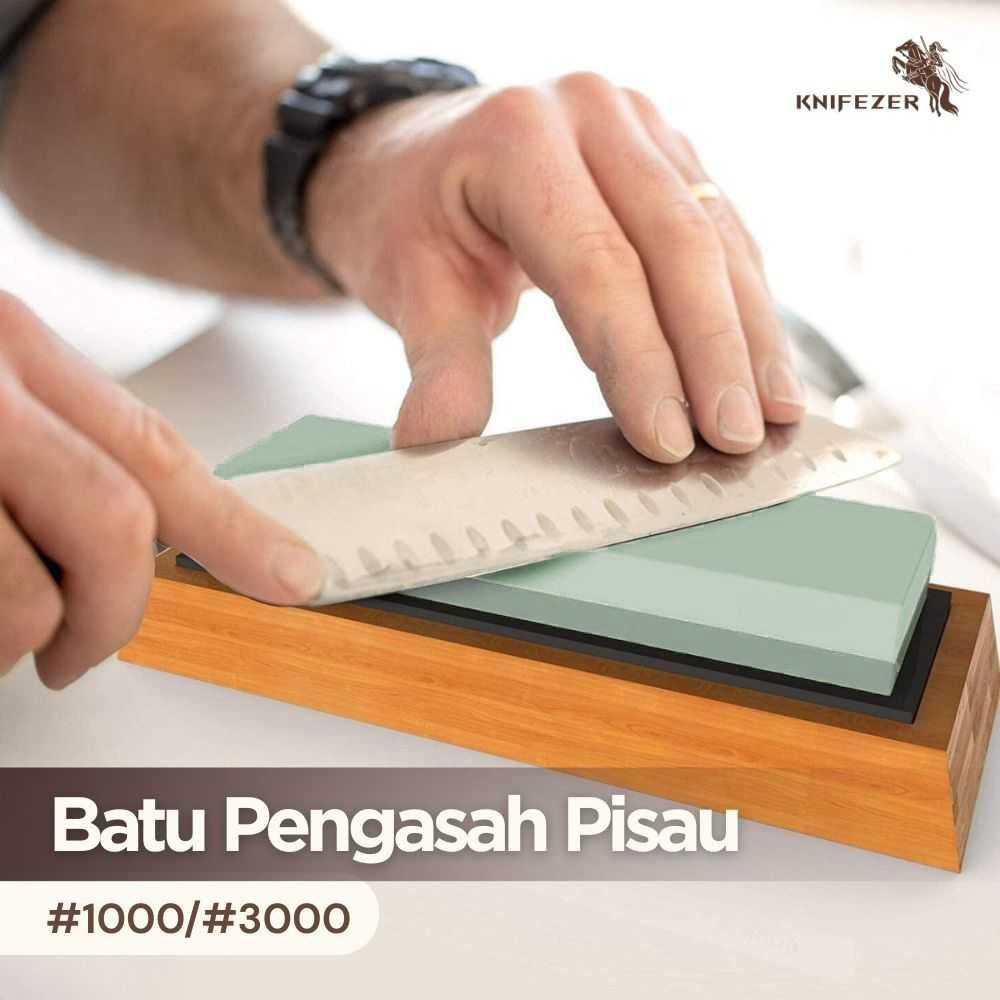 KNIFEZER Glitzy Batu Pengasah Pisau Whetstone Knife Sharpener 1000/3000 - Wkss-02 Gambar produk KNIFEZER Glitzy Batu Pengasah Pisau Whetstone Knife Sharpener 1000/3000 - Wkss-02