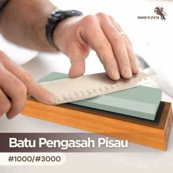Gambar produk KNIFEZER Glitzy Batu Pengasah Pisau Whetstone Knife Sharpener 1000/3000 - Wkss-02