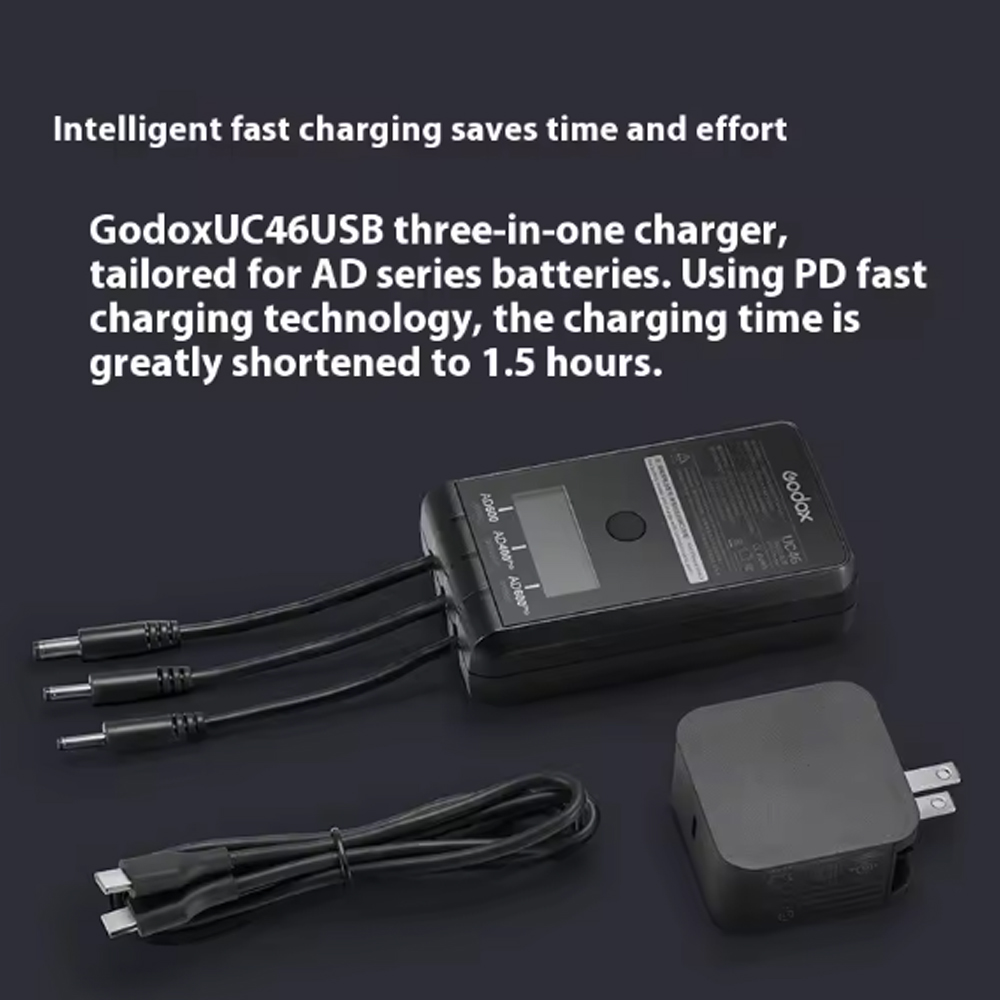 Gambar produk Godox Flash Camera Wireless 2.4GHz TTL 3in1 Color 2600mAh 600W - AD600ProII
