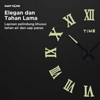 Gambar produk TaffHOME Jam Dinding Besar DIY Giant Clock Glow in The Dark 90-100cm - DIY-106