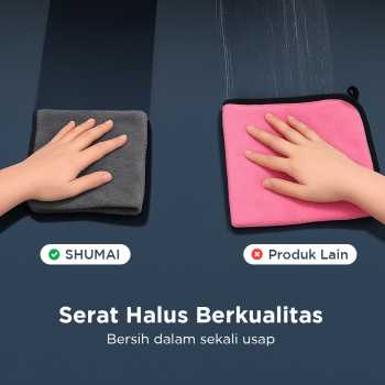Gambar produk SHUMAI Kain Lap Microfiber Mobil Cleaning Towel Soft High Absorption 30x30cm - SH3