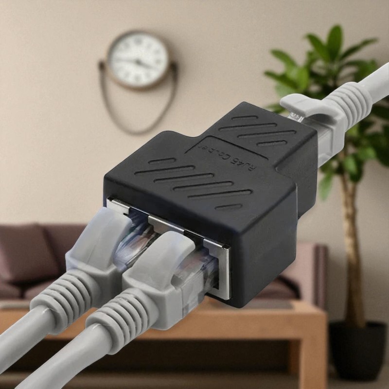 Gambar produk SIFREE RJ45 LAN Ethernet Network Connector Splitter 1 to 2 - DN0190