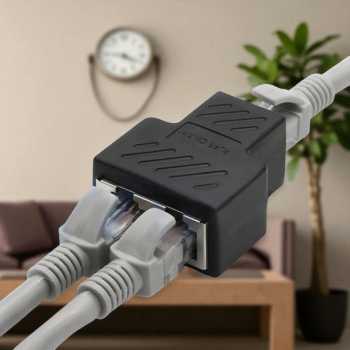 Gambar produk SIFREE RJ45 LAN Ethernet Network Connector Splitter 1 to 2 - DN0190