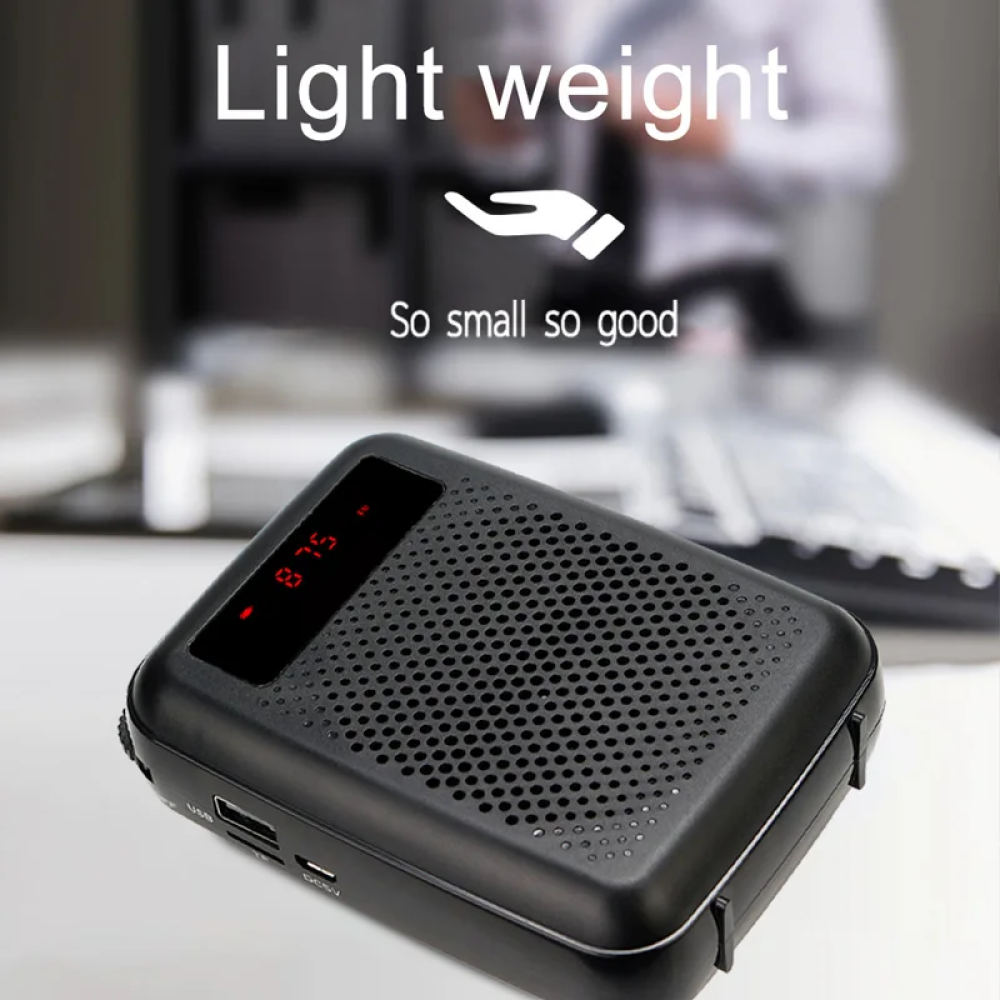 Little Bee Speaker Pinggang Bluetooth Voice Amplifier LED Wired 3W - YW-168U Gambar produk Little Bee Speaker Pinggang Bluetooth Voice Amplifier LED Wired 3W - YW-168U