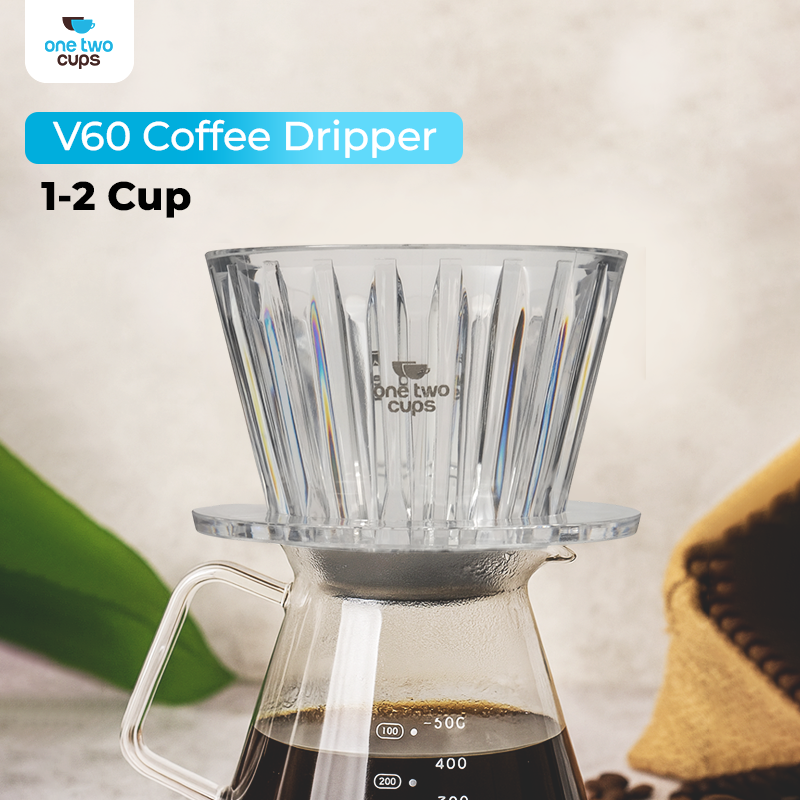 One Two Cups V60 Coffee Dripper Alat Seduh Kopi Manual Plastik 1-2 Cup - B75 Gambar produk One Two Cups V60 Coffee Dripper Alat Seduh Kopi Manual Plastik 1-2 Cup - B75