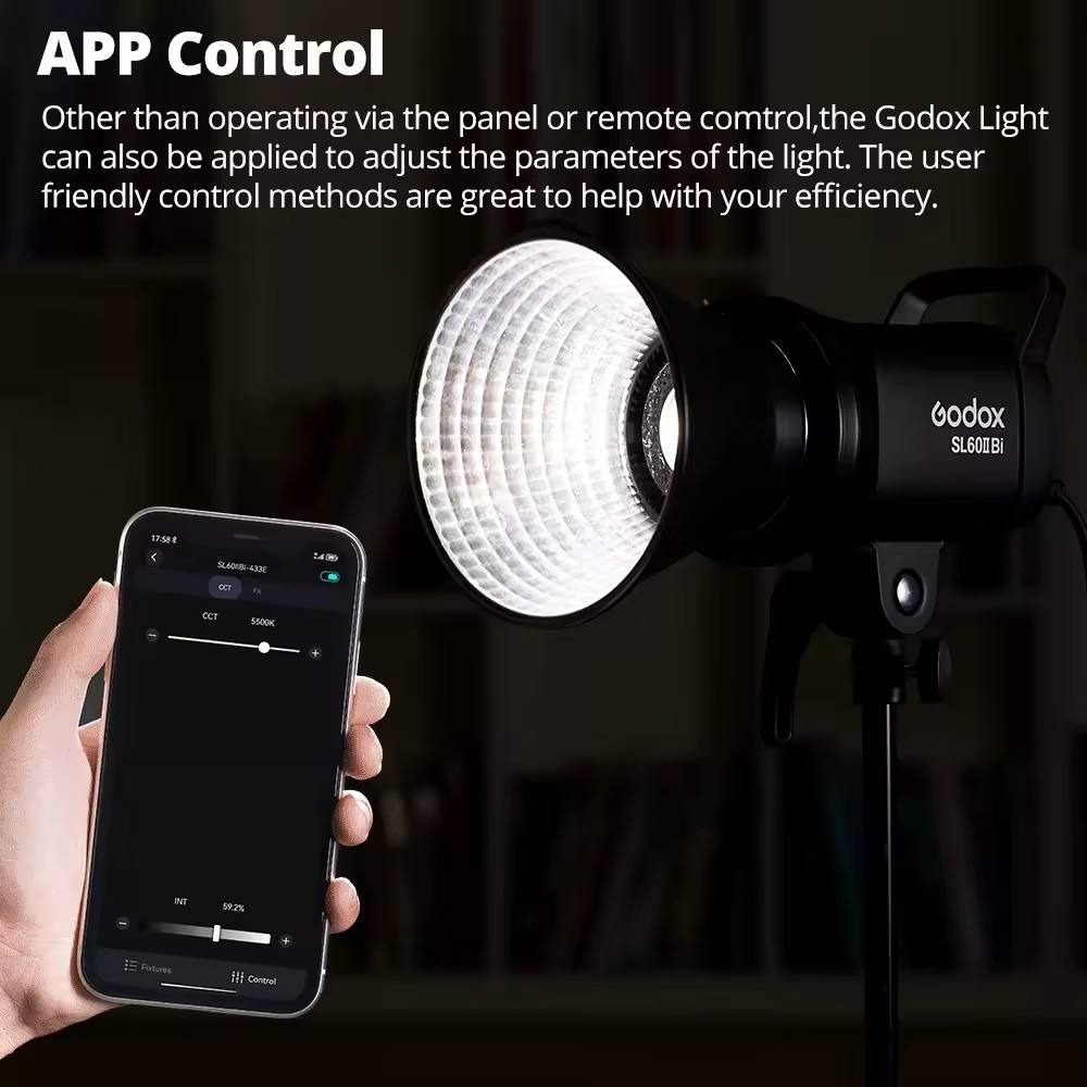 Gambar produk Godox Lampu Studio LED Fill Light 2.4G Wireless Bowens 2800-6500K 75W - SL60IIBi