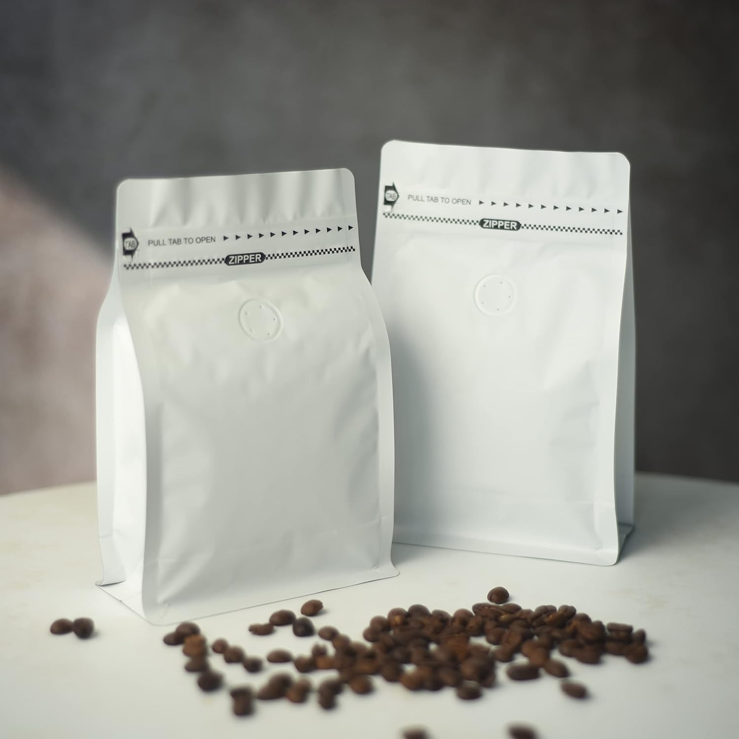 Gambar produk KOFE Kemasan Kopi Standing Pouch Ziplock Flat Bottom with Valve 10 PCS 125g - KF-10
