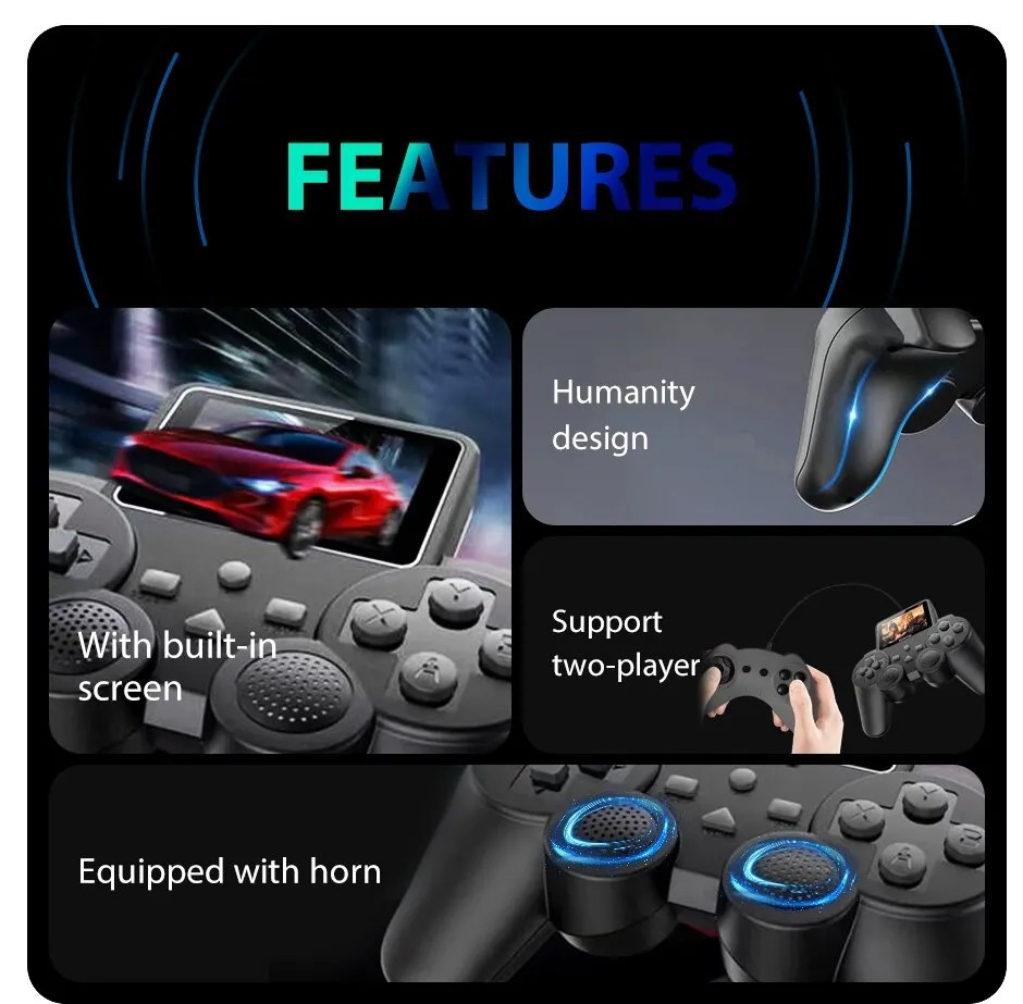 Gambar produk WCX Retro Joystick Portable Controller 520 Game 2.4 Inch 128MB RAM - S10