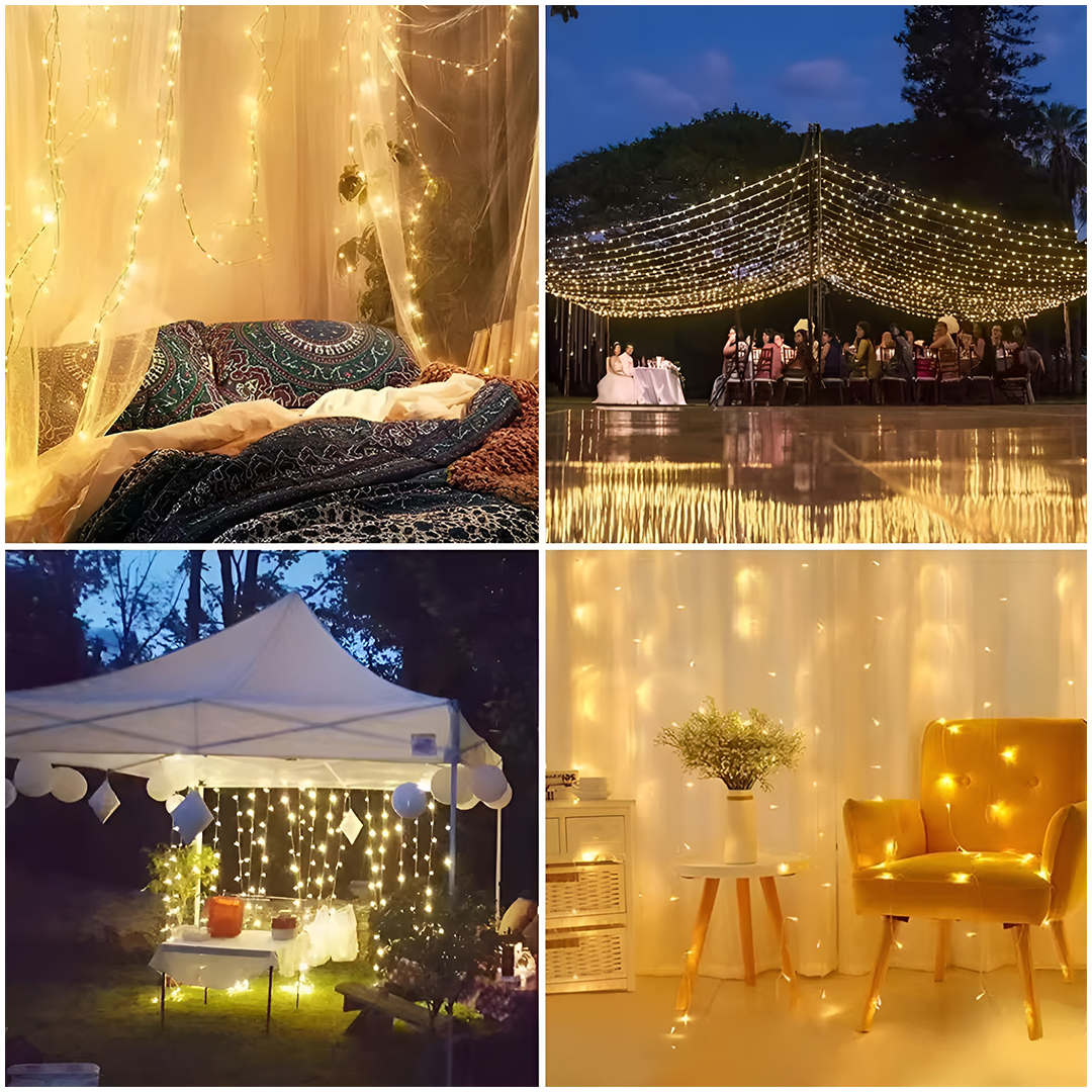 Gambar produk ANBLUB Lampu Hias Gorden String Lights USB 300 LED 3x3M with Remote - ANB300