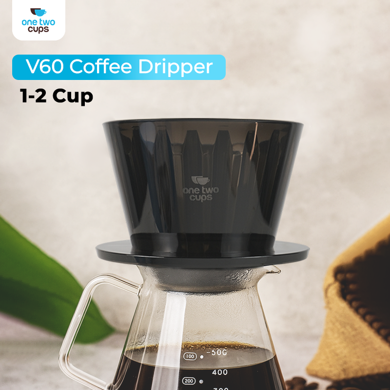 One Two Cups V60 Coffee Dripper Alat Seduh Kopi Manual Plastik 1-2 Cup - B75 Gambar produk One Two Cups V60 Coffee Dripper Alat Seduh Kopi Manual Plastik 1-2 Cup - B75