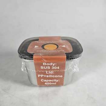 Gambar produk TaffHOME Kotak Makan Lunch Box Multifunction Stainless Steel 304 450ml - AC-21