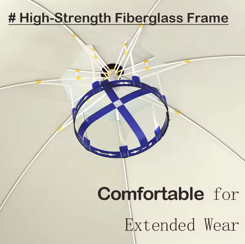 Gambar produk YUZHIYUAN Topi Payung Kepala Umbrella Hat Hands-Free Fiberglass Frame M - W654