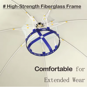 Gambar produk YUZHIYUAN Topi Payung Kepala Umbrella Hat Hands-Free Fiberglass Frame M - W654