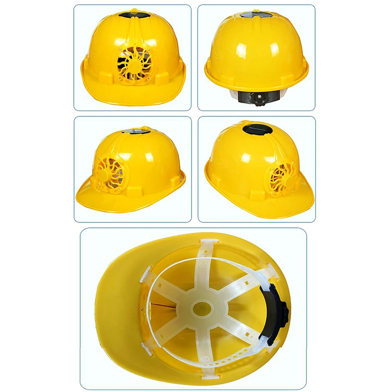 SDJZT Helm Proyek Konstruksi K3 Kipas Tenaga Surya Safety PE Material - LM02 Gambar produk SDJZT Helm Proyek Konstruksi K3 Kipas Tenaga Surya Safety PE Material - LM02
