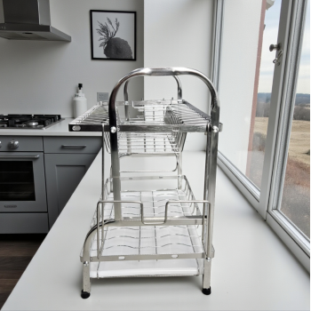 Gambar produk Treuy Rak Piring Dapur 2 Susun Stainless Steel 201 Drying Storage Rack - TR-201