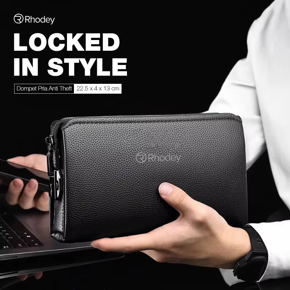 Rhodey Dompet Pria Anti Theft Password Model Panjang - A0113 Gambar produk Rhodey Dompet Pria Anti Theft Password Model Panjang - A0113