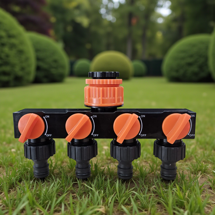 Gambar produk SeeKood Irigasi Air Taman One Way Four Water Outlet Controller Valve - SK41