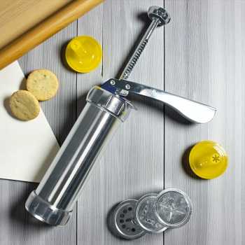 LUWIN Cetakan Kue Kering Semprit Churros Cookie Press Gun 20 PCS - D063