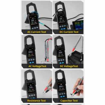 Gambar produk FNIRSI Clamp Meter Digital Multimeter Multitester 10000 Count 600A - DMC-100