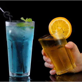 Senno Gelas Kaca Transparan Tahan Panas Kopi Teh Octagonal Drink Glass 375ml - SN501 Gambar produk Senno Gelas Kaca Transparan Tahan Panas Kopi Teh Octagonal Drink Glass 375ml - SN501