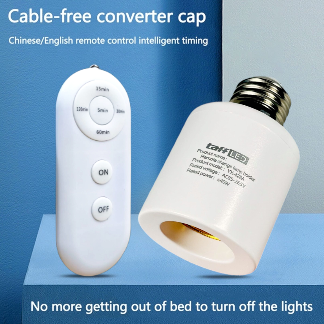 TaffLED Fitting Lampu Bohlam 40W E27 with Remote - YX-428A Gambar produk TaffLED Fitting Lampu Bohlam 40W E27 with Remote - YX-428A