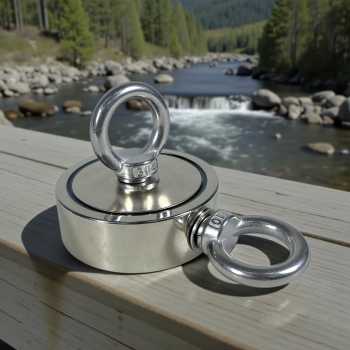 Taffware Magnet Gantungan Double Round Hook Strong Neodymium N40 75mm - D75