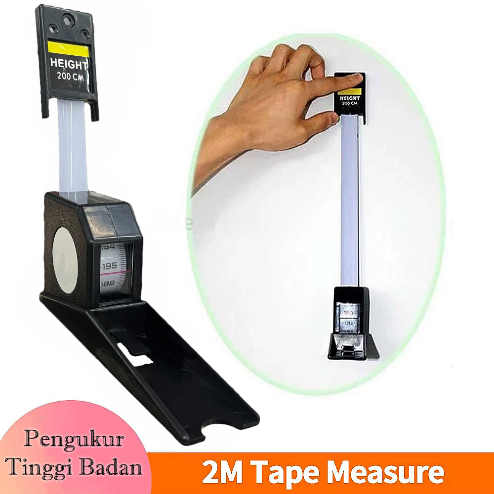 Gambar produk SHUNMAII Meteran Pengukur Tinggi Badan Portable Tape Measure Height 2M - SMP2