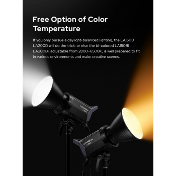 Godox Litemons Lampu LED Fotografi Bi-Color Video Studio 6500K 190W - LA150Bi Gambar produk Godox Litemons Lampu LED Fotografi Bi-Color Video Studio 6500K 190W - LA150Bi