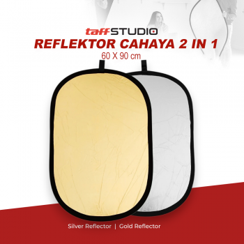 TaffSTUDIO Reflektor Cahaya Fotografi Studio 2in1 Foldable - TF21
