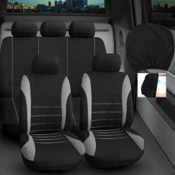 SVOCK Set Sarung Cover Jok Mobil Universal Kain 9 PCS - SVC69