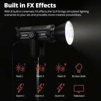 Gambar produk Godox Lampu Studio LED Fill Light 2.4G Wireless Bowens 5600K 200W - SL200III