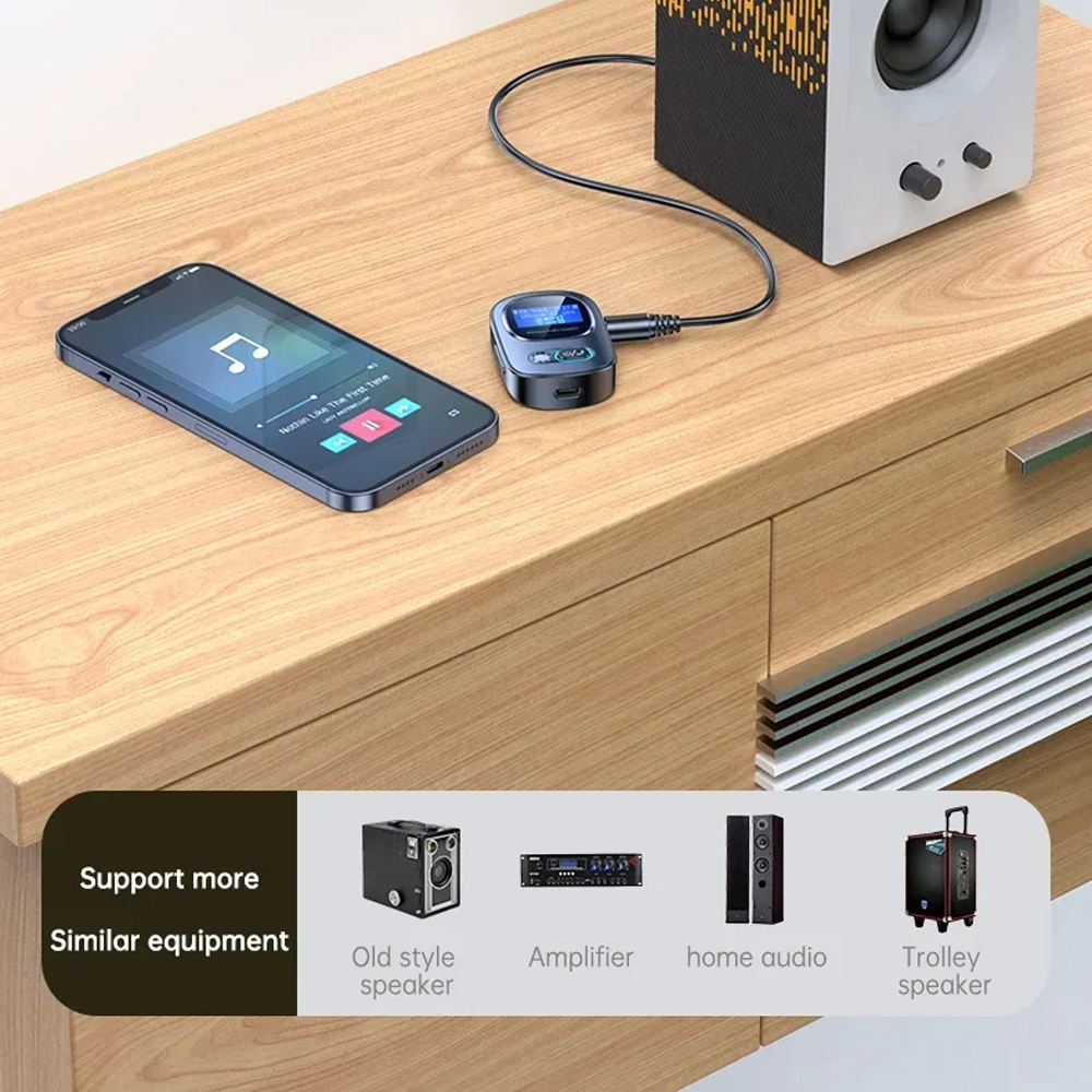 VIKEFON Bluetooth Adapter 2in1 Transmitter Receiver Audio 5.3 2.4GHz - T68 Gambar produk VIKEFON Bluetooth Adapter 2in1 Transmitter Receiver Audio 5.3 2.4GHz - T68