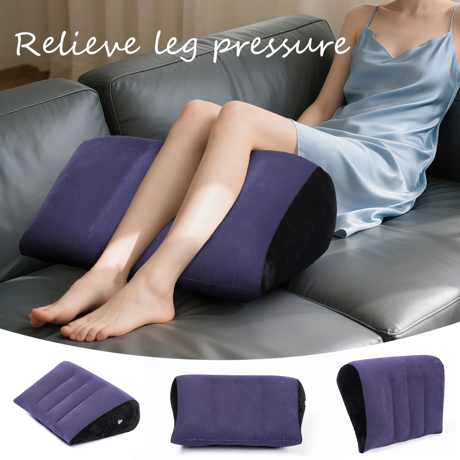 BITEFU Bantal Angin Segitiga PVC Triangle Inflatable Pillow 45cm - A001 Gambar produk BITEFU Bantal Angin Segitiga PVC Triangle Inflatable Pillow 45cm - A001