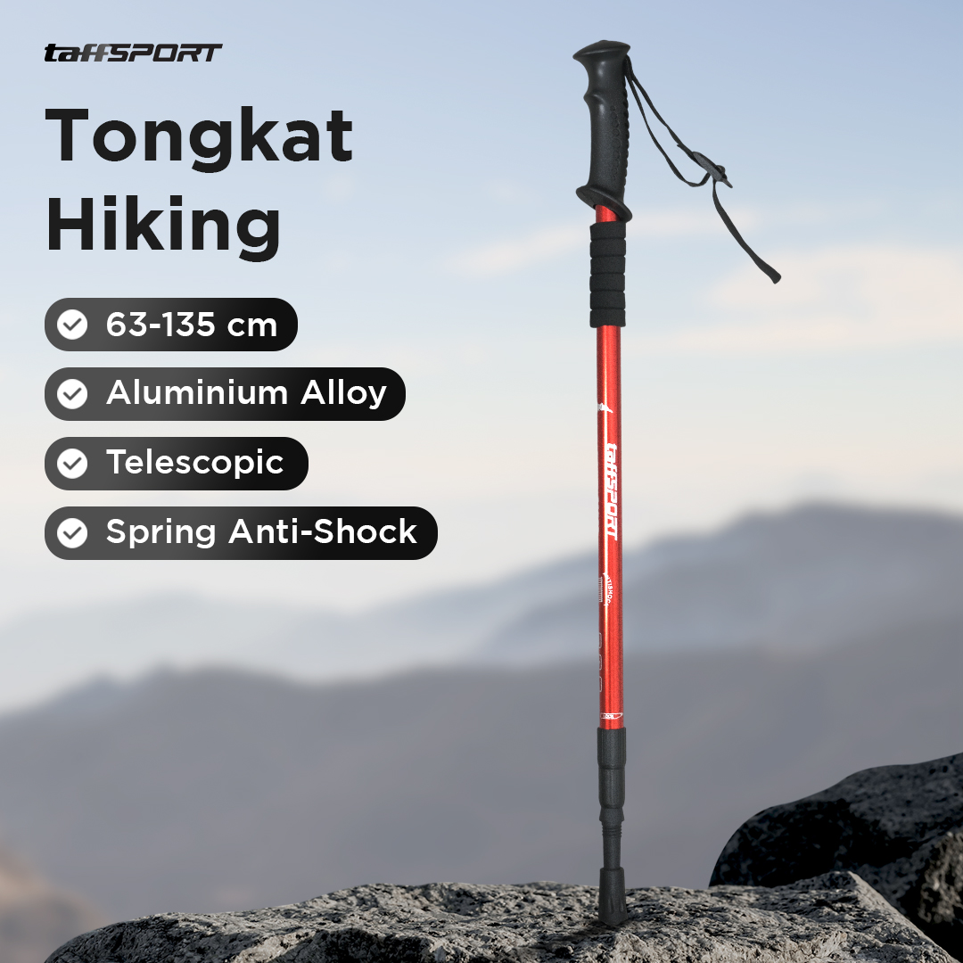 Gambar produk TaffSPORT Tongkat Hiking Telescopic Trekking Pole Aluminium 135cm - X-11